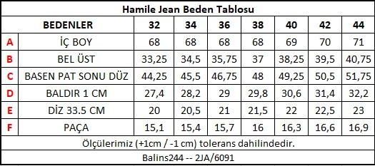Balins Hamile Kot Pantolon Koyu Mavi görsel 4