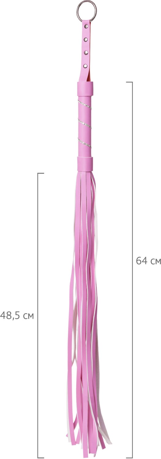 Erotist Anonymo Pembe Renkli Deri Kırbaç - 64 cm Uzunluğunda Fantezi Aksesuar Anonymo Deri Kırbaç #0006, Pu Deri, Pembe, 64 cm görsel 5