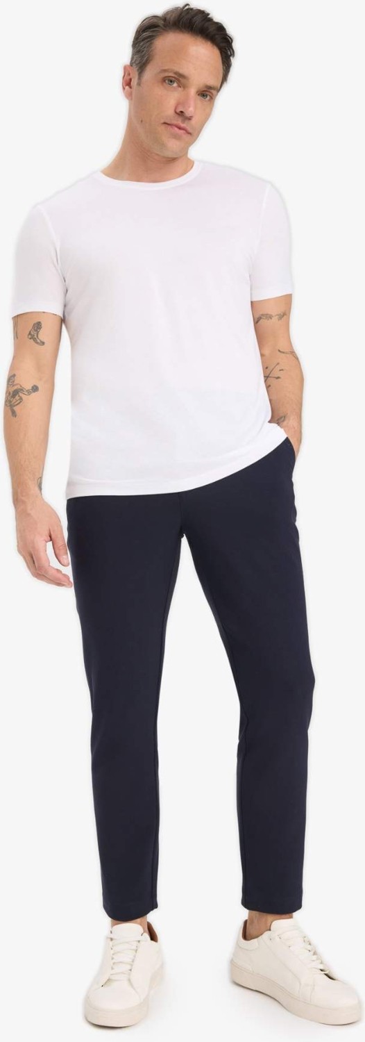 DeFacto Slim Fit Bisiklet Yaka Modal Karışımlı Pamuklu Basic Kısa Kollu Tişört M6606AZ25AU görsel 7