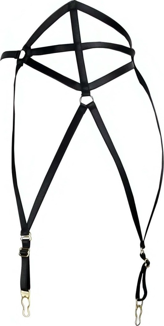 Melonika Çok Seksi Lastik Jartiyer Harness - BRF153 görsel 4