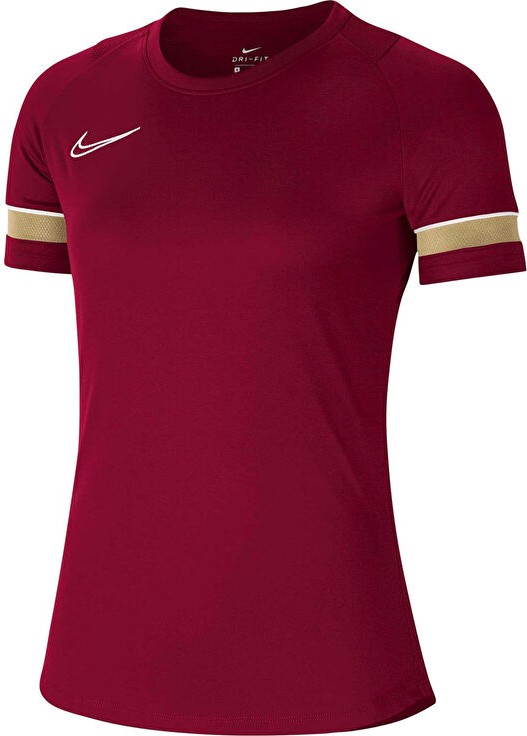 Nike Academy 21 Kadın Antrenman Üstü Kadın Futbol Antrenman Tişörtü Kırmızı