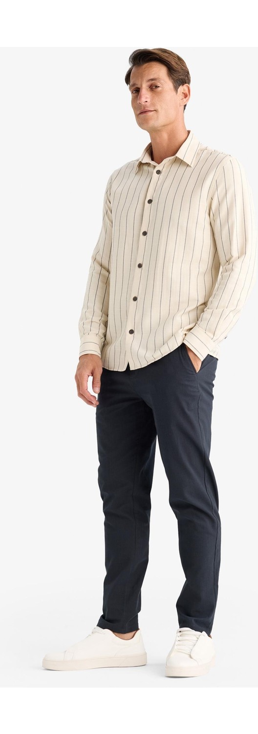 DeFacto Jogger Fit Beli Lastikli Cepli Dar Paça Keten Görünümlü Pantolon Z6475AZ25SP görsel 3