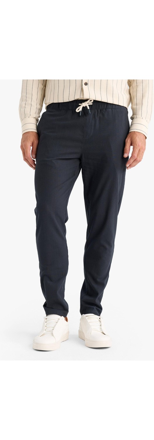 DeFacto Jogger Fit Beli Lastikli Cepli Dar Paça Keten Görünümlü Pantolon Z6475AZ25SP görsel 5