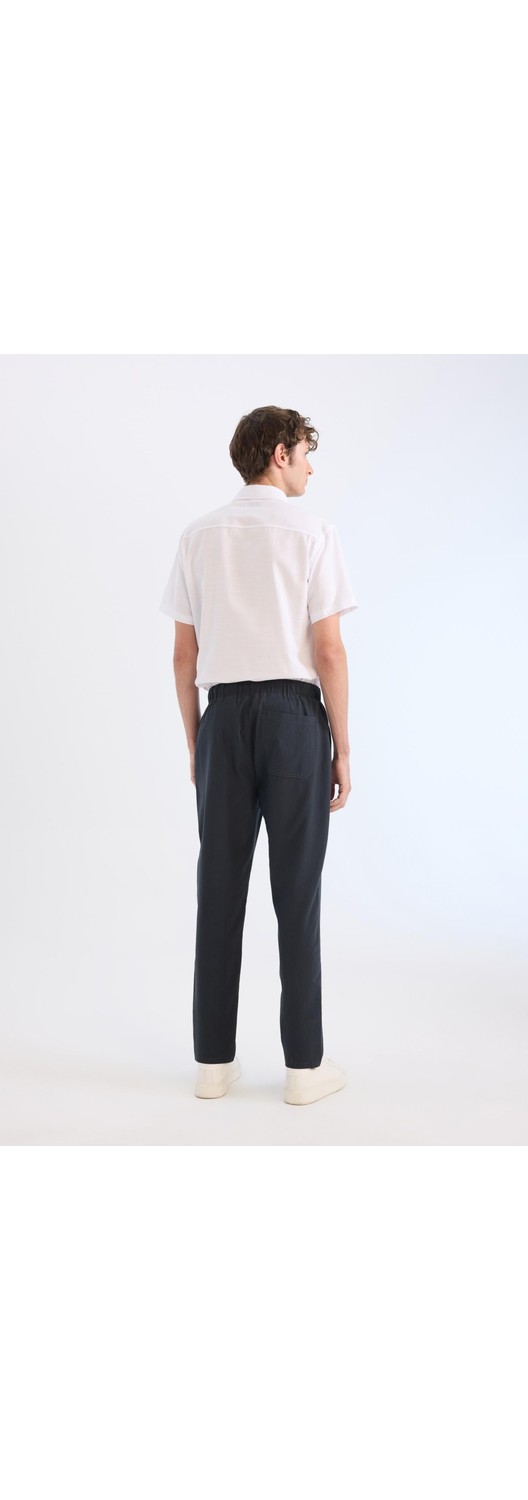 DeFacto Jogger Fit Beli Lastikli Cepli Dar Paça Keten Görünümlü Pantolon Z6475AZ25SP görsel 8