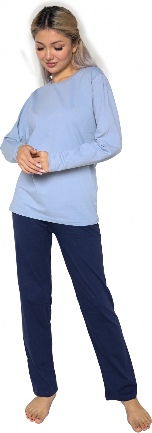 mery Kadın Uzun Kol Penye Pijama Takımı Lila Mery görsel 2