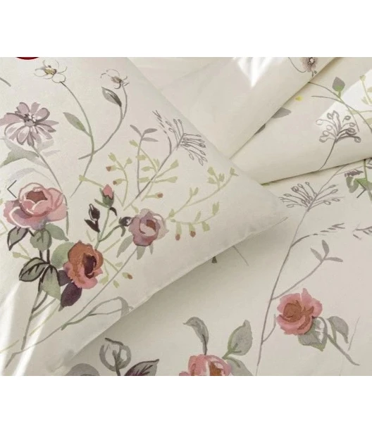 Resim MCM Group Taç Çift Kişilik Ranforce Nevresim Takımı Kiara Ekru 