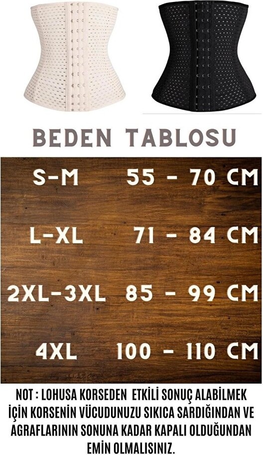 Pera Fitol Bel Inceltici Şekillendirici Göbek Bölgesini Toparlayıcı Çelik Balenli Delikli Kumaş Kadın Korsesi görsel 4