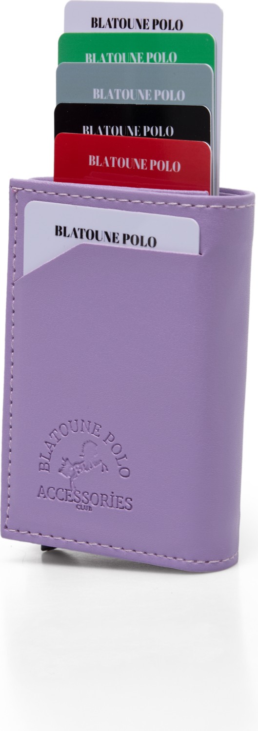 Blatoune Polo Erkek Vegan Deri RFID Korumalı Para Bölmeli Mekanizmalı Kartlık Cüzdan