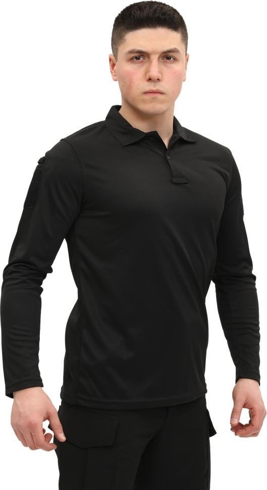 Single Sword Taktik T - Shirt - Polo Yaka Uzun Kol - Beden: XL | Renk: Siyah görsel 3