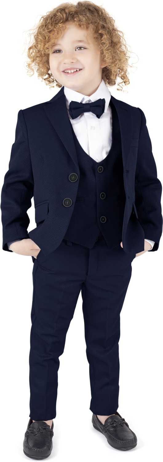 Merdia Kids Erkek Çocuk Ceketli Smokin Takım Elbise Ceket, Pantolon, Yelek, Gömlek ve Papyon görsel 7
