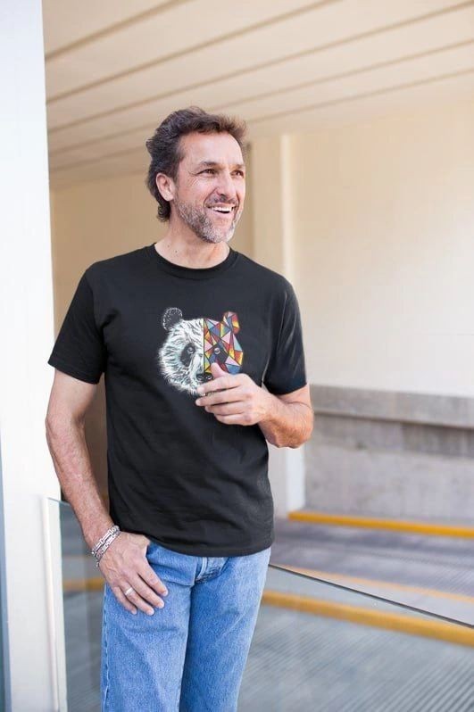 Fantastik Store Erkek Kısa Kol Yazlık Tişört Bisiklet Yaka Baskılı Oversize T-Shirt - Siyah