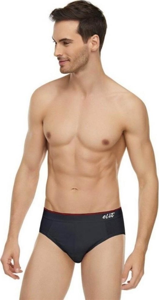 Tutku Elit 1351 3'lü Likralı Kemerli Slip Erkek Külot Siyah Renk