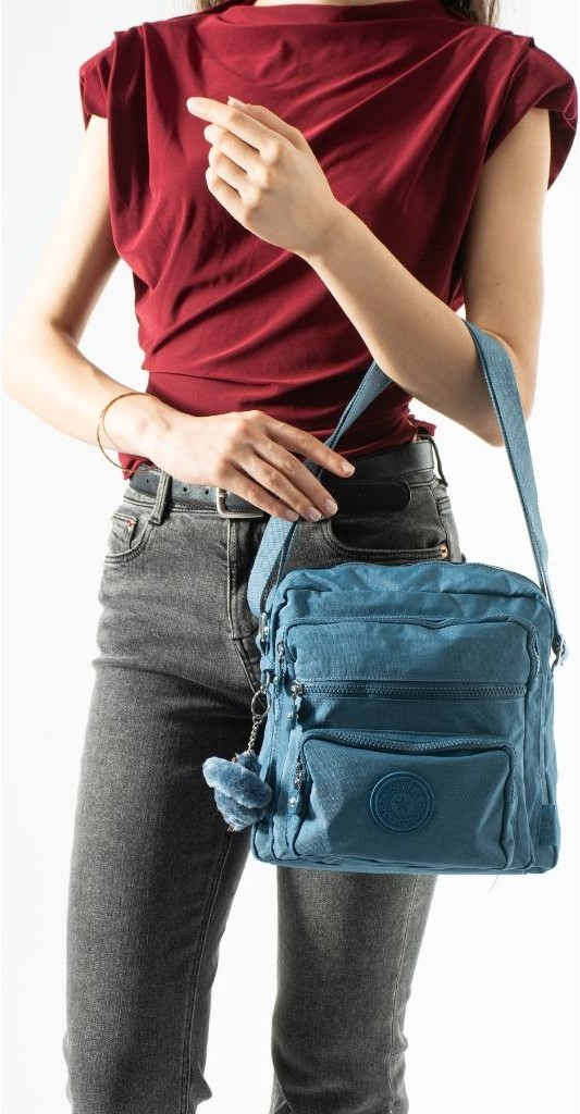 Baginn Kadın Postacı Çanta 28*32 cm 571 Collection Klinkır Hafif Yağmur Geçirmez Klinkır Kumaş Çok Cepli görsel 2