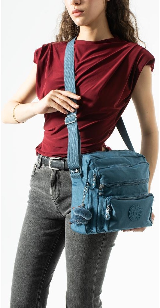 Baginn Kadın Postacı Çanta 28*32 cm 571 Collection Klinkır Hafif Yağmur Geçirmez Klinkır Kumaş Çok Cepli görsel 3