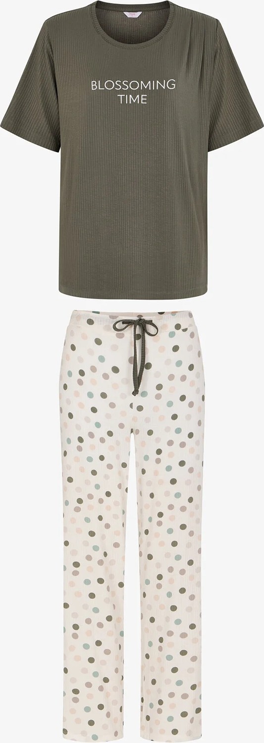 Penti Haki Mama Blossoming Time Puantiye Desenli Pantolon Kısa Kollu Pijama Takımı