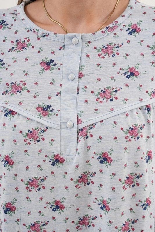 Mecit Pijama Mecit 6205 Mavi Büyük Beden Kadın Gecelik görsel 6
