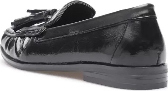 Fantastik Store Siyah Rugan Püsküllü Kadın Loafer Ayakkabı TR88MS01A görsel 7