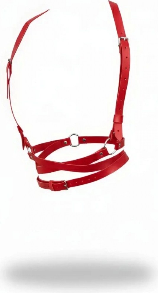 Pileli Store Kırmızı Kadın Kemer Vücut Harness Detaylı Ayarlanabilir - 198
