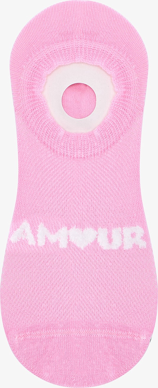 Penti 3 Çift Burun Dikişsiz Pamuklu Renkli Amour Slogan Desenli Sneaker Çorap görsel 3