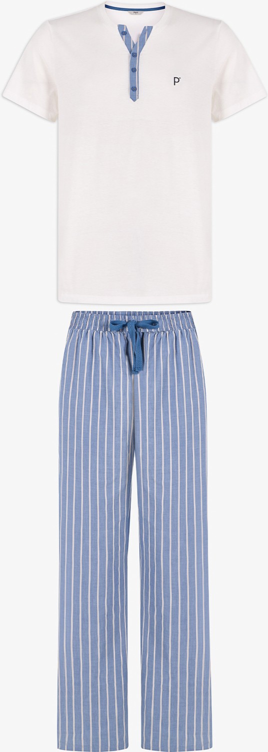 Penti Erkek Soft Shore Çizgili Kısa Kollu Pijama Takımı