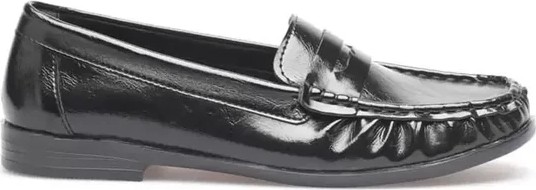 Fantastik Store Siyah Parlak Deri Görünümlü Penny Loafer TR88MS02A görsel 4