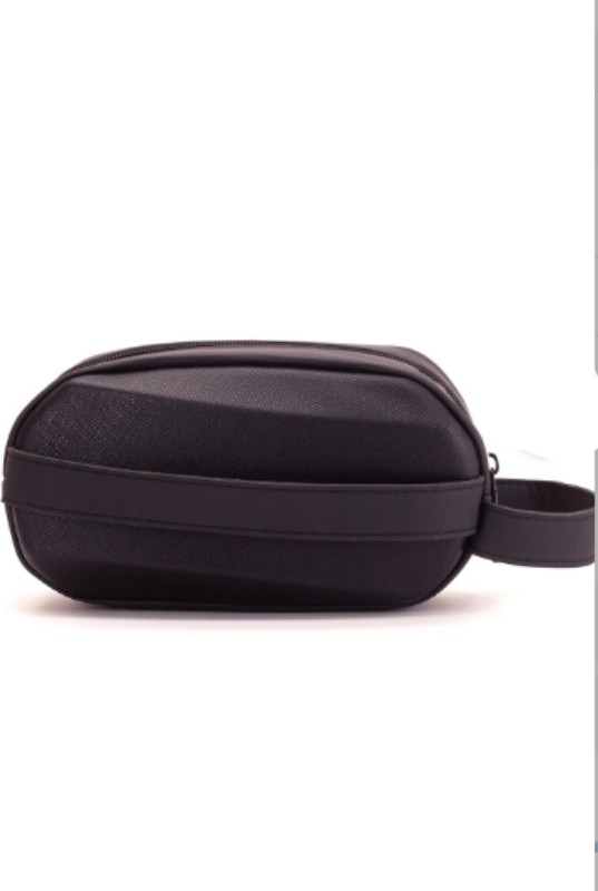 Sannora Bags Siyah Erkek Portföy Clutch Traş Kozmetik Bakım ve Günlük El Çantası görsel 5