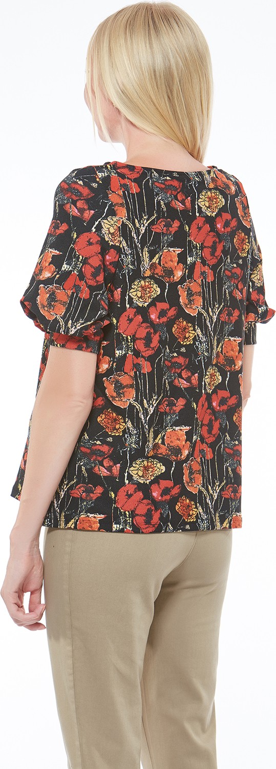 Motherway Hamile Tunik %95 Viskoz %5 Elastan Rahat Kalıp Şık Desenli Yaka görsel 3