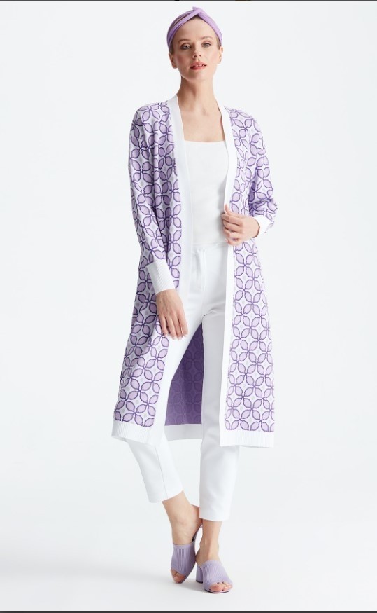 Belirtilmemiş 21190 Desenli Rayon Hırka