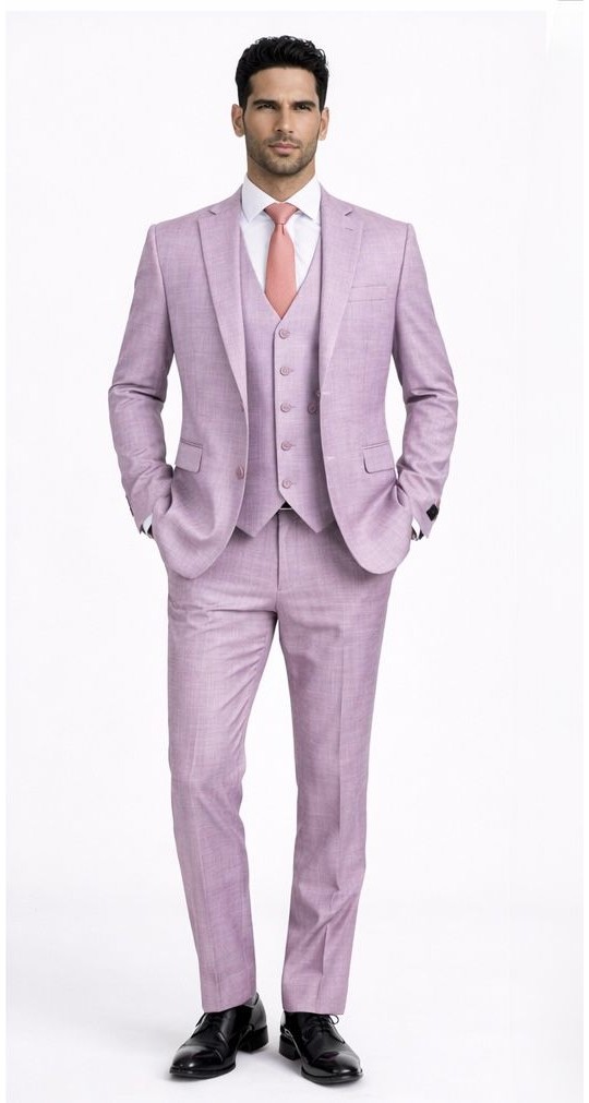 Fabio Cassel Slim Fit Mono Yaka Çift Yırtmaçlı Astarlı Takım Elbise Yelekli görsel 2