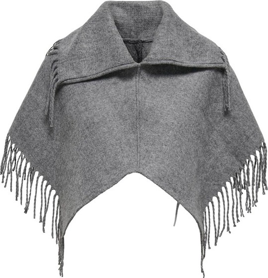 Only Onladelle Frınge Collar cc Kadın Gri Atkı - 15350306