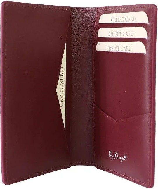 Reg Design Bordo Hakiki Deri Kapaklı Kartlık/portföy görsel 3