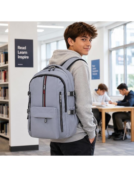 Woomino Unisex Çok Bölmeli Okul Sırt Çantası, Ortaokul, Lise, Seyahat ve Outdoor görsel 7