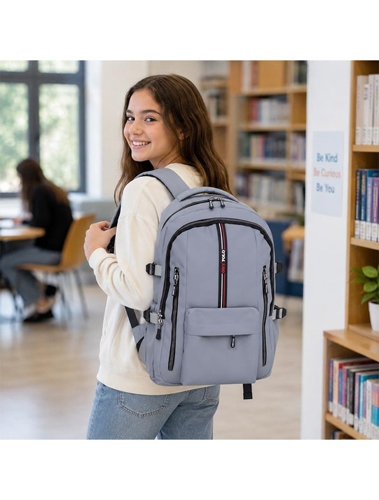 Woomino Unisex Çok Bölmeli Okul Sırt Çantası, Ortaokul, Lise, Seyahat ve Outdoor görsel 8