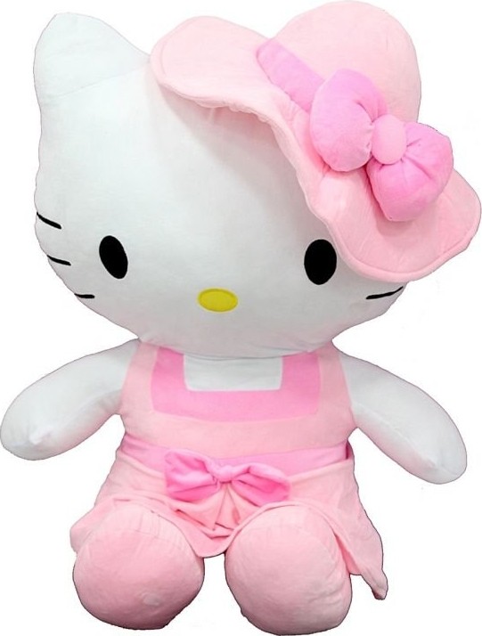 Peluş Hello Kitty Elbiseli Şapkalı 36 cm görsel 3