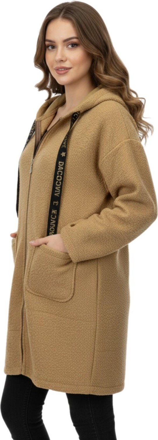 Caftan Kadın Anne Kapüşonlu Cepli Buklet Hırka BGL-ST05084 görsel 2