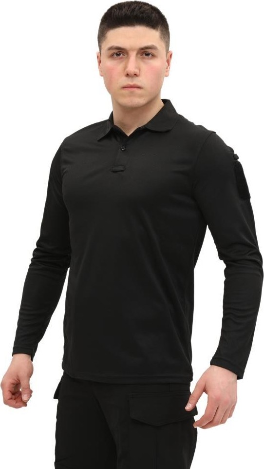 Single Sword Taktik T - Shirt - Polo Yaka Uzun Kol - Beden: XL | Renk: Siyah görsel 2