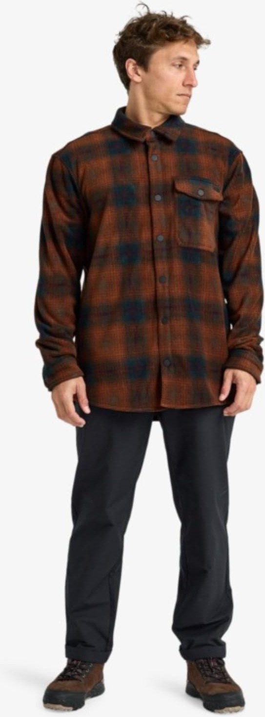 Die Grup Bıllabong EBYFT00145 Furnace Flannel Erkek Polar Gömlek Kahverengi görsel 2