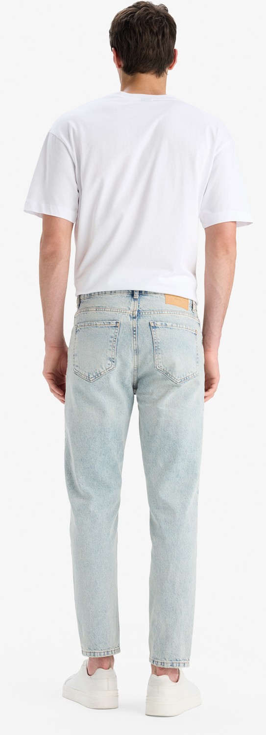 DeFacto Slim Fit Normal Bel Dar Paça Jean Pantolon F3903AX25SM görsel 6