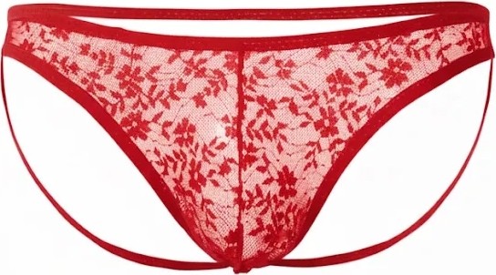 Hsc Bilişim Tegan Seksi Dantelli Arkası Açık Seksi Kırmızı Erkek Külot TG274627