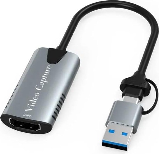 Aesco Alfalink Type-C To USB 2in1 Video Capture Yakalama Kartı 4K 1080P Uçlu HDMI To Type-C Pc Bilgisayar Video Adaptör Çevirici