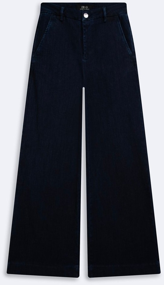 LTB Vıvıana Geniş Paça Yüksek Bel Dark Indigo Jean Pantolon