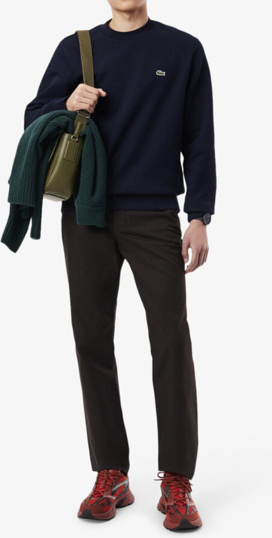 Lacoste Erkek Classic Fit Bisiklet Yaka Lacivert Sweatshirt görsel 4