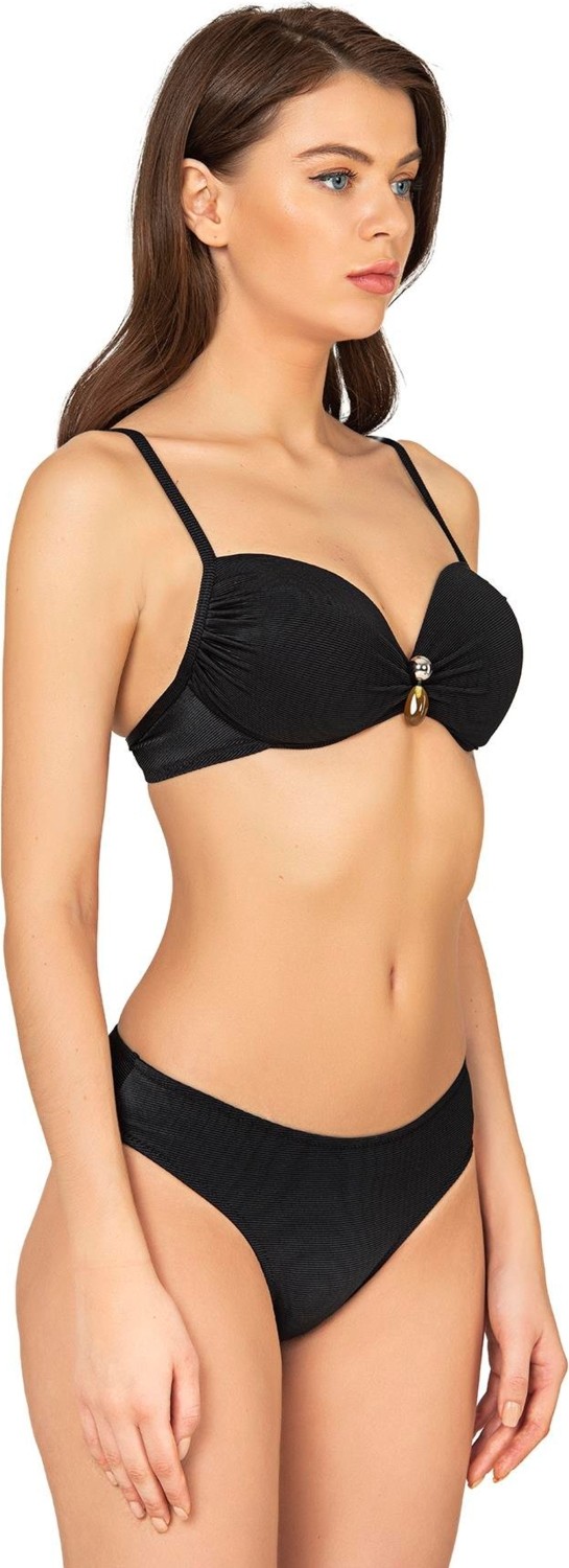 Endeep Kadın Destekli Dokulu Siyah Bikini Takımı