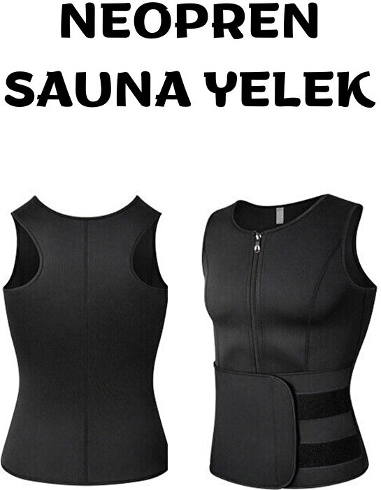 Pera Fitol Termal Sauna Yelek Bay Sauna Yelek Motorcu Yelek Sporcu Yelek görsel 4