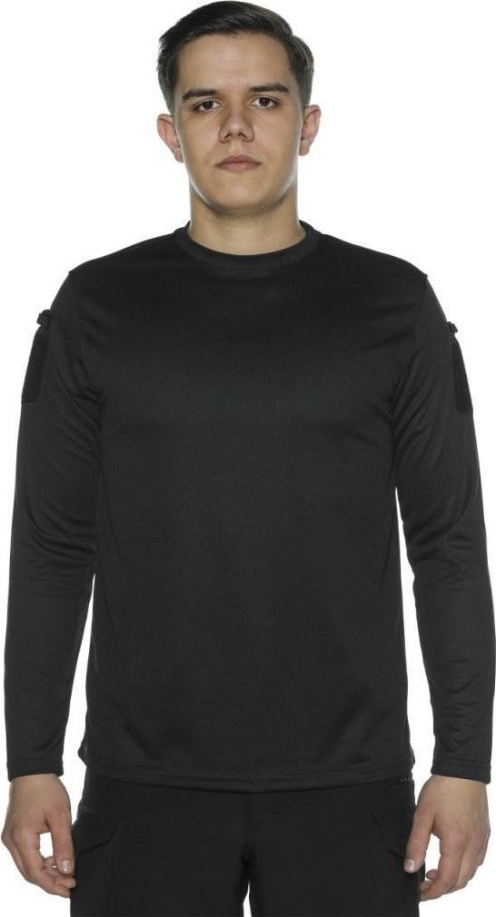 Single Sword Bisiklet Yaka Tam Kol Basic&Taktik Yetişkin T - shirt - Beden: M | Renk: Siyah