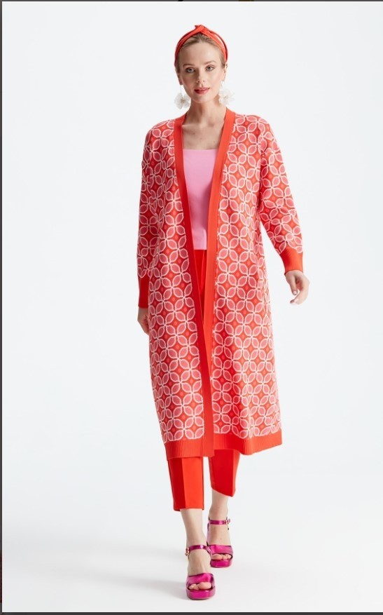 Belirtilmemiş 21190 Desenli Rayon Hırka
