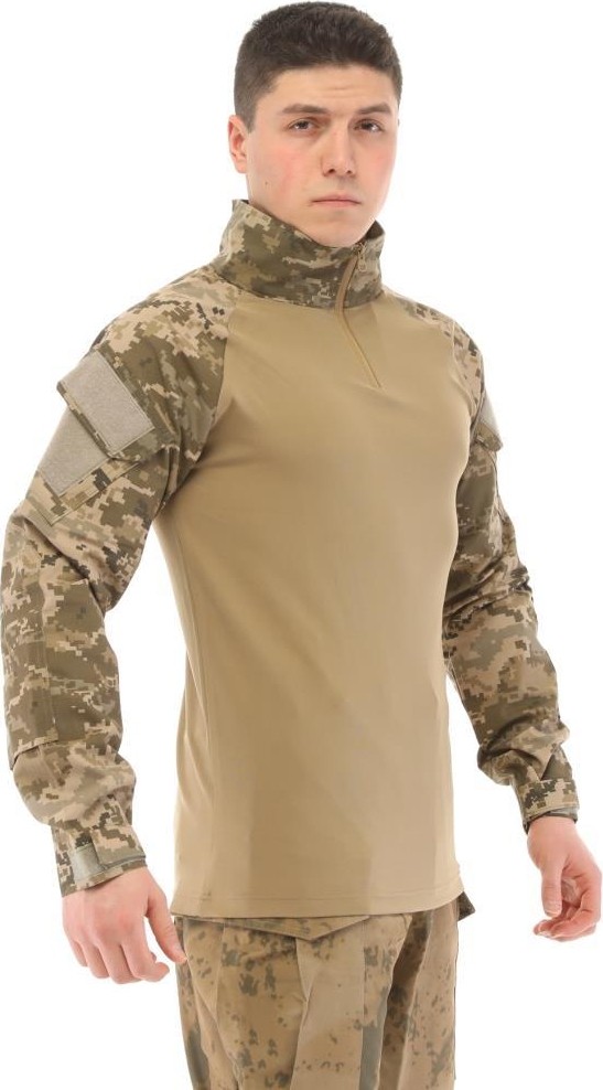 Single Sword Dirseklik Tasarımlı Polo Yaka Yetişkin Combat Tişört - Beden: 2XL | Renk: Piksel görsel 2