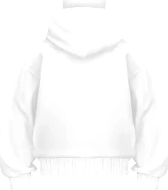 Samuray Ninja Çift Kapşonlu Zıp Fermuarlı Kanguru Çepli Tam Fermuarlı Hoodie Swetshirt - Beyaz görsel 2