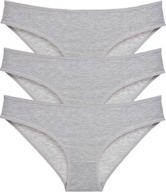 Kuzgun Ticaret 3 Adet Süper Eko Set Likralı Kadın Slip Külot Gri