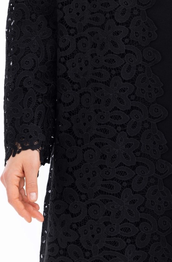 Belirtilmemiş 1002 Dantel Desenlı Şık Abaya görsel 5